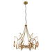 Into Focus 6 Light Chandelier in Artisan Brass Finish with Clear Dome Glass & Antique Reflecting Glass - Minka-Lavery