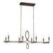 Yorkville by Robin Baron 8 Light Island in Aged Darkwood with Silver Patina Finish, a Robin Baron Design - Minka-Lavery