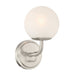 Whitehall 1-Light Vanity - Brushed Nickel with Etched Alabaster Glass - Minka-Lavery