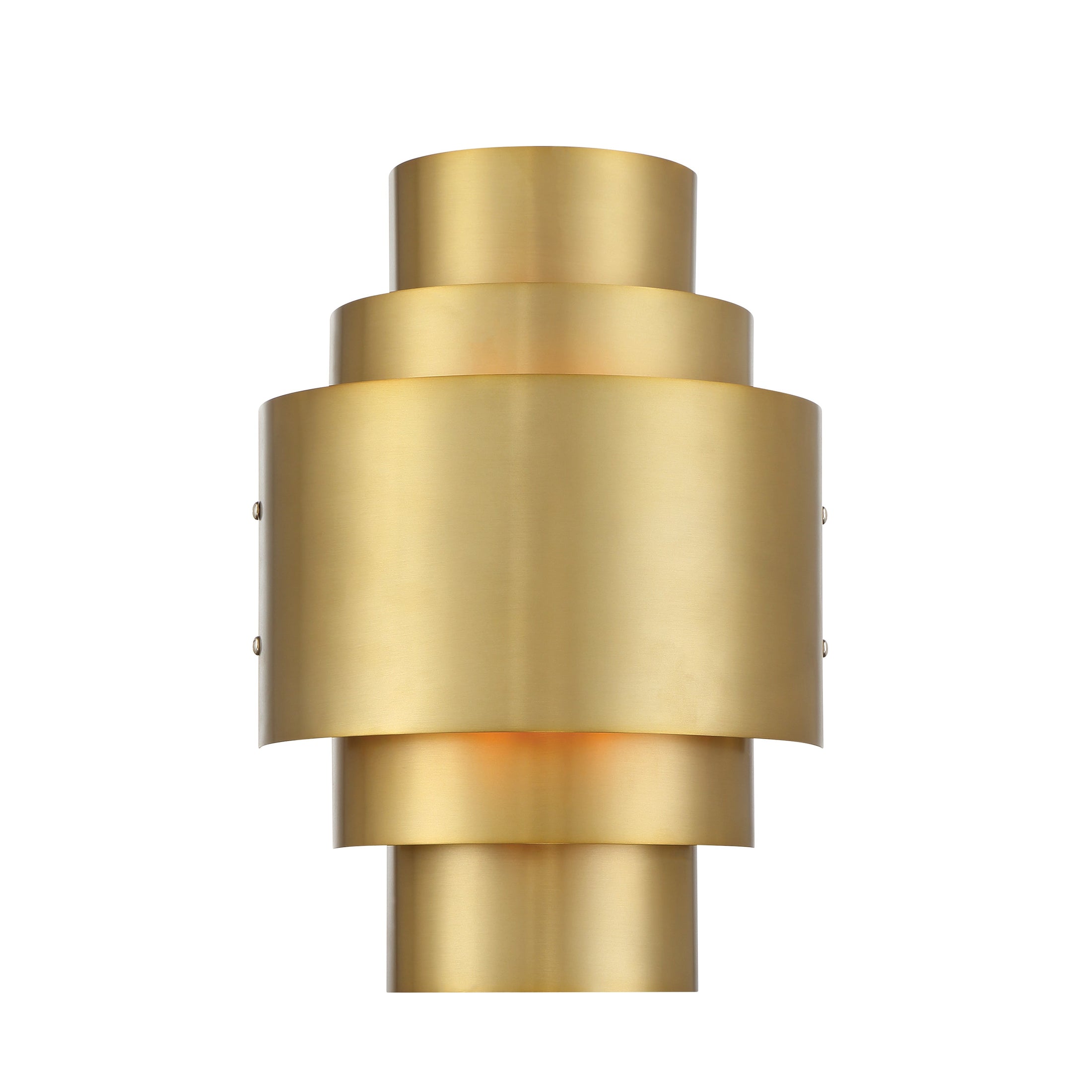 SpyGlass Terrace 2 Light Wall Mount made out of Steel in a Soft Brass Finish - Minka-Lavery