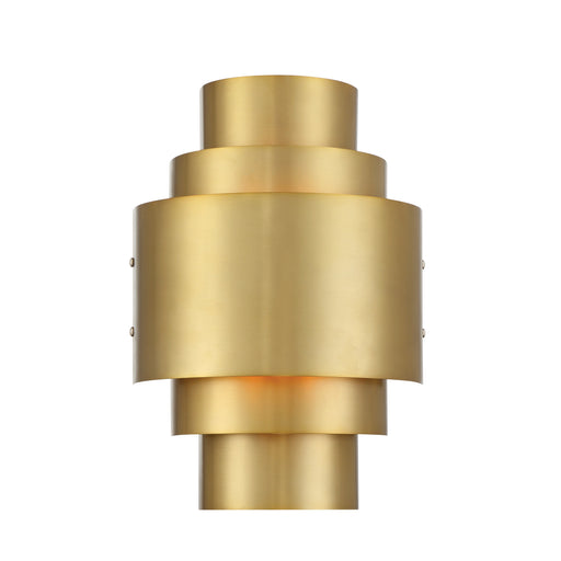 SpyGlass Terrace 2 Light Wall Mount made out of Steel in a Soft Brass Finish - Minka-Lavery