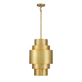Load image into Gallery viewer, SpyGlass Terrace 3 Light Pendant made out of Steel in a Soft Brass Finish - Minka-Lavery
