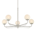 Load image into Gallery viewer, Whitehall 5-Light Chandelier - Brushed Nickel with Etched Alabaster Glass - Minka-Lavery
