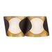 Flare 2-Light Vanity - Dark Bronze and Legacy Brass with Etched Opal Glass - Minka-Lavery