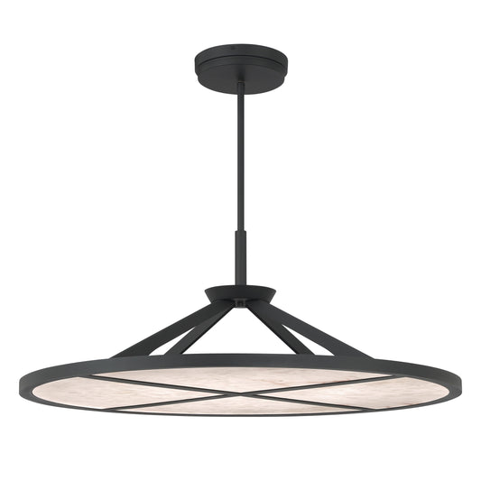 Stiles LED Pendant - Sand Coal Black with Alabaster - Minka-Lavery