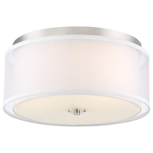 Studio 5 3 Light Flush Mount in Polished Nickel Finish with Clear Glass - Minka-Lavery