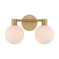Load image into Gallery viewer, Fenton 2-Light Vanity - Legacy Brass with White Striped Glass - Minka-Lavery
