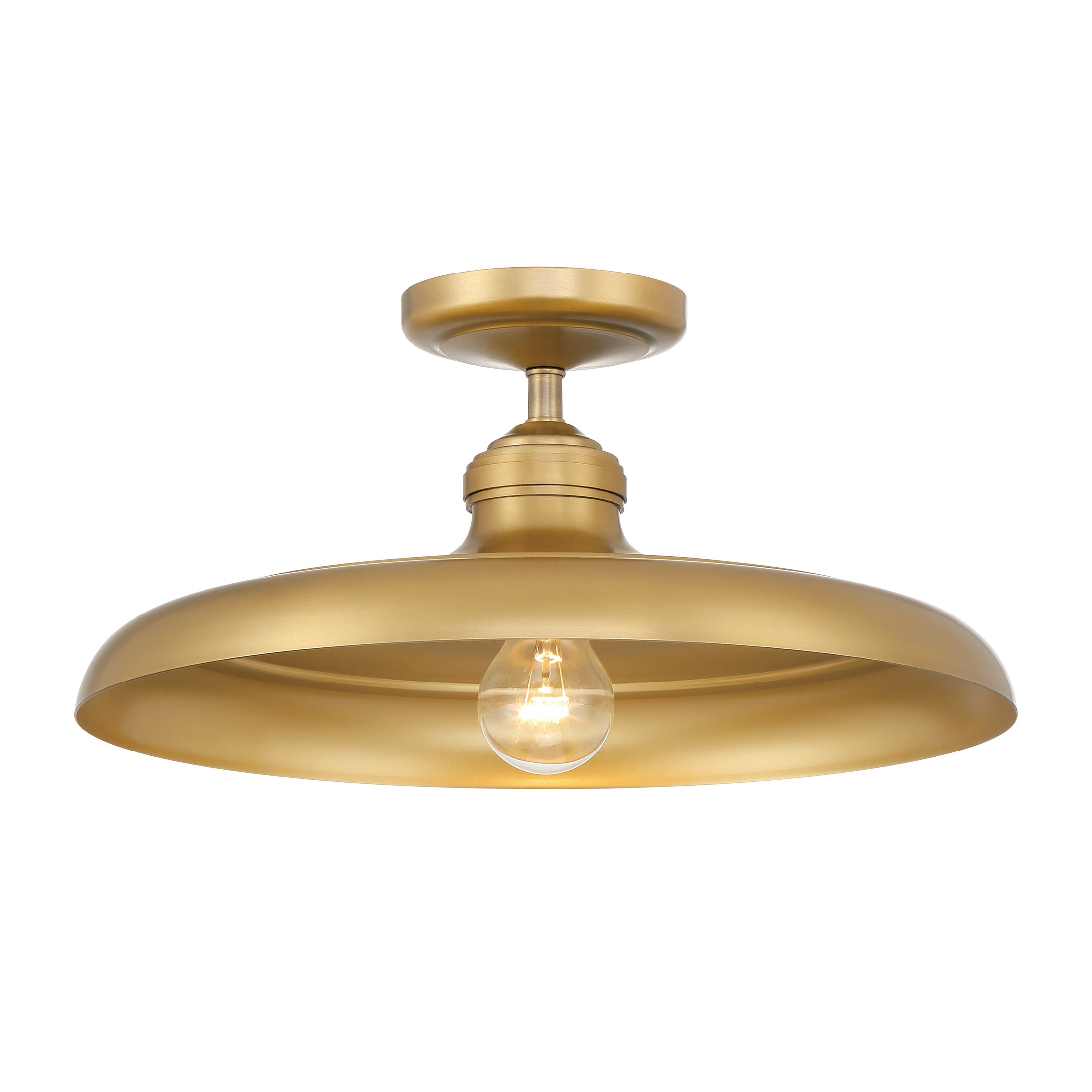 Crowne 1-Light Semi Flush - Legacy Brass - Minka-Lavery