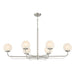 Whitehall 6-Light Island  - Brushed Nickel with Etched Alabaster Glass - Minka-Lavery