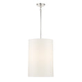 Load image into Gallery viewer, Palmetto 4 Light Pendant in Polished Nickel with White Woven Papyrus Shade - Minka-Lavery
