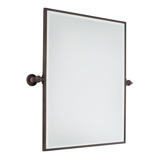 Pivoting Mirrors Rectangle Pivoting Mirror in Dark Brushed Bronze Finish - Minka-Lavery