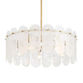 Load image into Gallery viewer, Oldmill 5-Light Pendant - Legacy Brass with Alabaster Glass - Minka-Lavery
