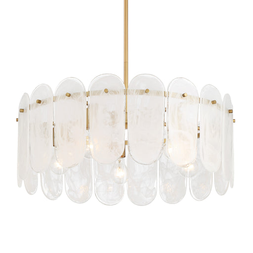 Oldmill 5-Light Pendant - Legacy Brass with Alabaster Glass - Minka-Lavery