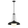 Load image into Gallery viewer, Schooner Ridge 1 Light 18" Pendant in Coal Finish with Etched Opal Glass - Minka-Lavery
