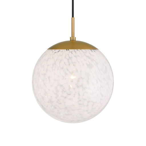 Langford 1-Light Pendant - Legacy Brass with Art Glass - Minka-Lavery