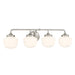 Cornwell 4 Light Bath Vanity in Brushed Nickel, Reversible, with Etched Opal Glass - Minka-Lavery