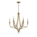 Covent Park Covent Park 6 Light Chandelier with a Brushed Honey Gold Finish - Minka-Lavery