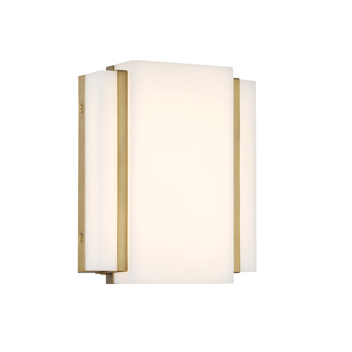 TANZAC 10" LED Wall Sconce in Soft Brass Finish with Faux Alabaster - Minka-Lavery