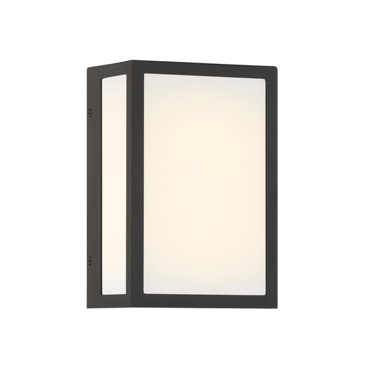 Marlborough LED Outdoor Sconce - Sand Coal Black with Etched White Glass - Minka-Lavery
