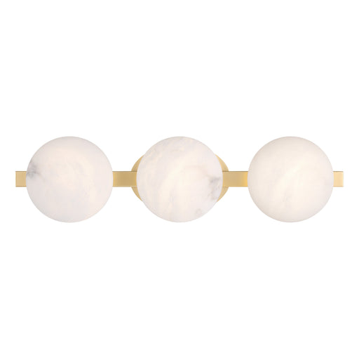 Zill 3-Light LED Vanity - Lily Gold with Alabaster Stone - Minka-Lavery