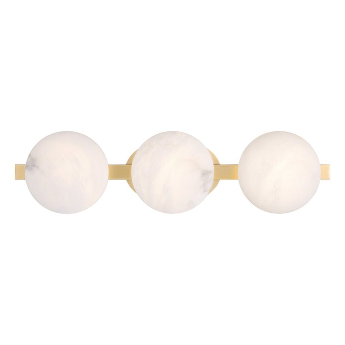 Zill 3-Light LED Vanity - Lily Gold with Alabaster Stone - Minka-Lavery