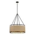 Load image into Gallery viewer, Windward Passage 6 Light Pendant in Coal Finish with Natural Rope - Minka-Lavery
