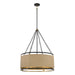Windward Passage 6 Light Pendant in Coal Finish with Natural Rope - Minka-Lavery