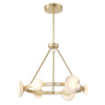 Load image into Gallery viewer, Zill 6 Light Chandelier in Lily Gold Finish with Alabaster Shade - Minka-Lavery

