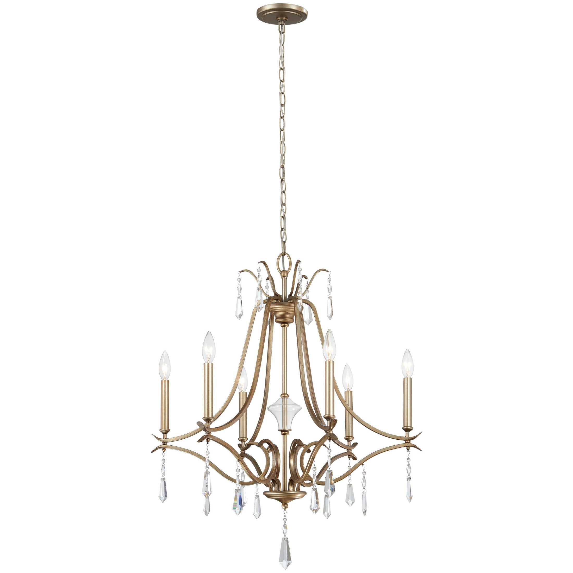 Laurel Estate 6 Light Chandelier in Brio Gold Finish - Minka-Lavery