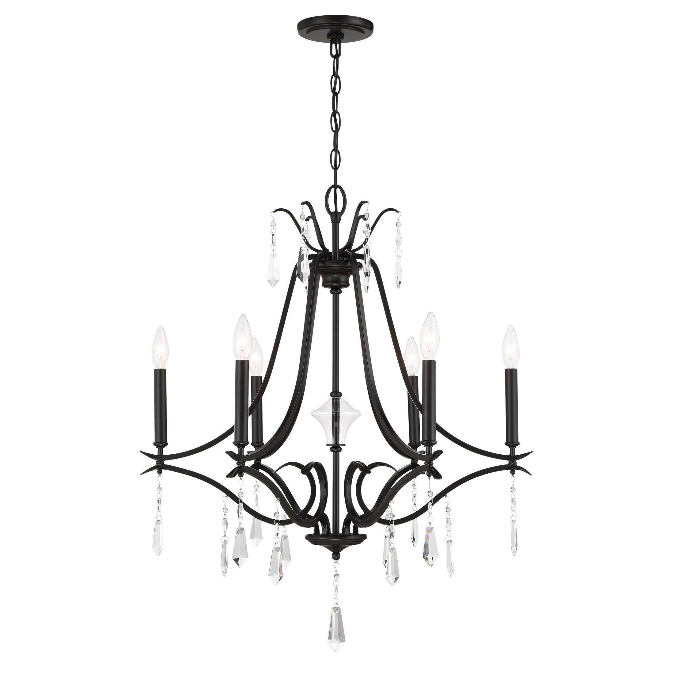 Laurel Estate 6 Light Chandelier in Coal Finish - Minka-Lavery