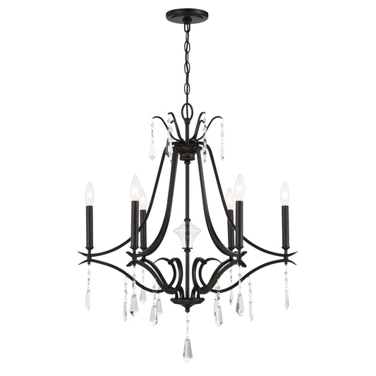 Laurel Estate 6 Light Chandelier in Coal Finish - Minka-Lavery