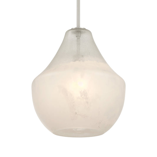 Pacific 1-Light Pendant - Brushed Nickel with Misty White Glass - Minka-Lavery