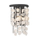 Shimmering Elegance 1 Light Wall Sconce in Sand Coal with Quartz Crystalline and Cut Glass Beads. - Minka-Lavery