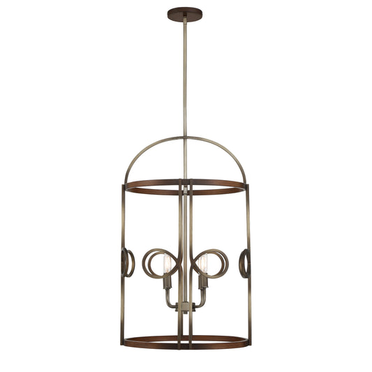 Yorkville by Robin Baron 4 Light Pendant in Aged Darkwood with Silver Patina, a Robin Baron Design - Minka-Lavery