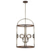 Yorkville by Robin Baron 4 Light Pendant in Aged Darkwood with Silver Patina, a Robin Baron Design - Minka-Lavery