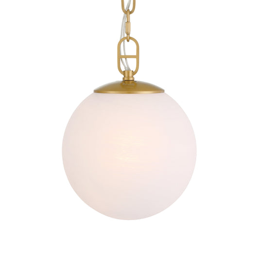 Marbelle 1-Light Pendant - Legacy Brass with Etched Alabaster Glass - Minka-Lavery