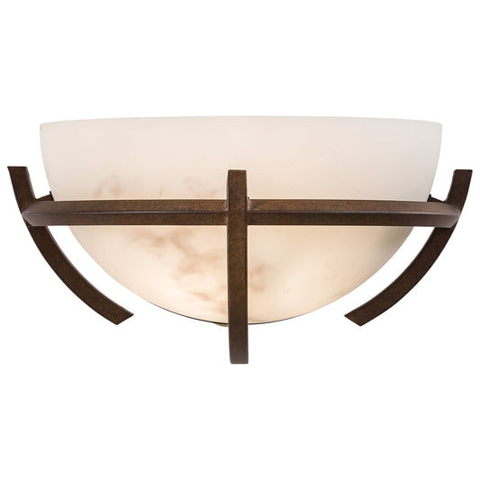 Calavera™ 1 Light Wall Sconce in Nutmeg™ Finish with Alabaster Dust™ Shades - Minka-Lavery