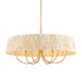 Hellia 6-Light Pendant - Legacy Brass with Natural Abaca Rope - Minka-Lavery