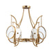 Into Focus 4 Light Semi Flush Pendant in Artisan Brass finish with Clear Dome Glass and Antique Reflecting Glass - Minka-Lavery