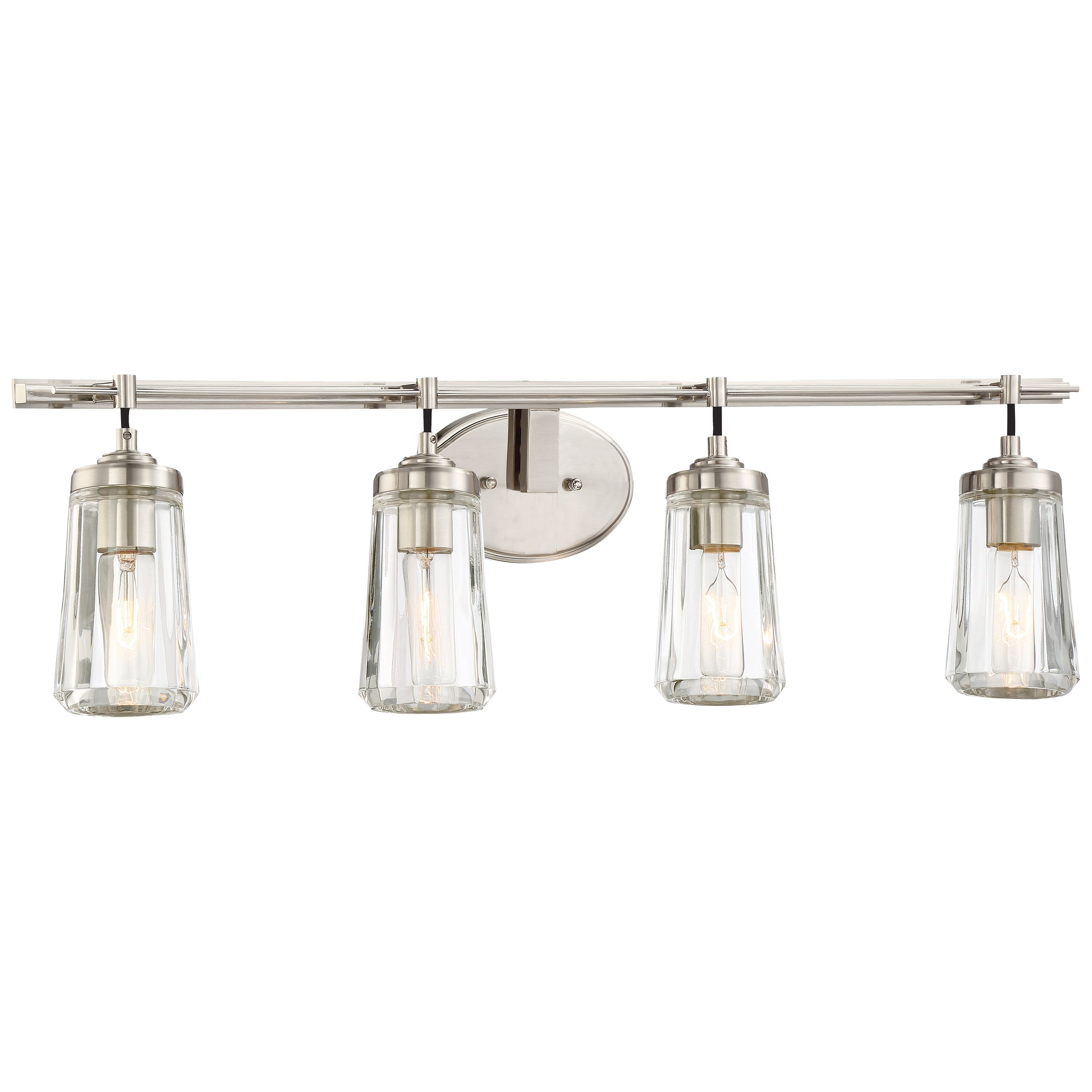 Poleis 4 Light Bath in Brushed Nickel Finish with Clear Glass - Minka-Lavery