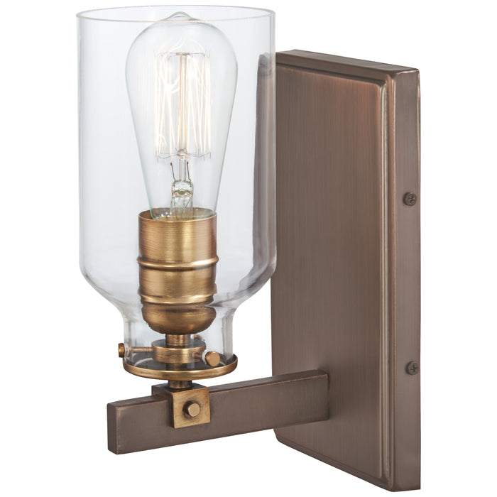 Morrow 1 Light Bath in Harvard Court Bronze with  Gold Highlights - Minka-Lavery