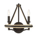 Sonoma 2-Light Wall Sconce - Dark Bronze and Natural Solid Wood - Minka-Lavery