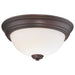 Overland Park 2 Light Flush Mount in Vintage Bronze with Etched White Glass - Minka-Lavery
