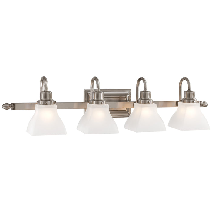 Mission Ridge™ Bath 4 Light Bath in Brushed Nickel Finish with Etched Glass - Minka-Lavery