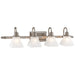 Mission Ridge™ Bath 4 Light Bath in Brushed Nickel Finish with Etched Glass - Minka-Lavery