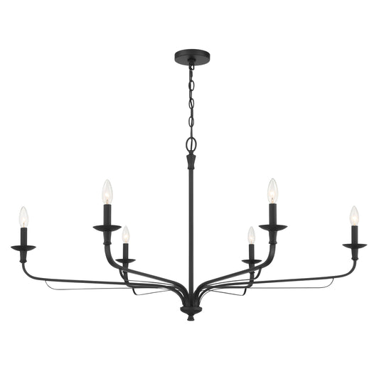 Velena 6-Light Chandelier - Dark Matte Black - Minka-Lavery