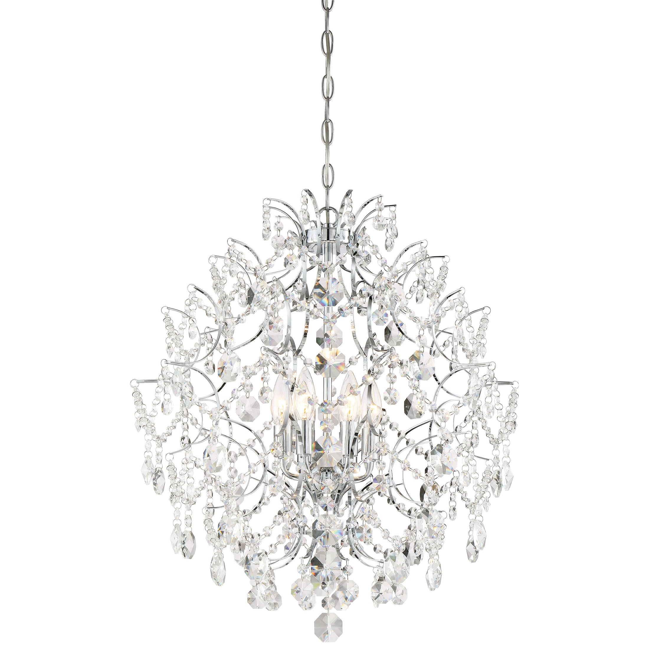 Isabella’s Crown 6 Light Chandelier in Chrome - Minka-Lavery