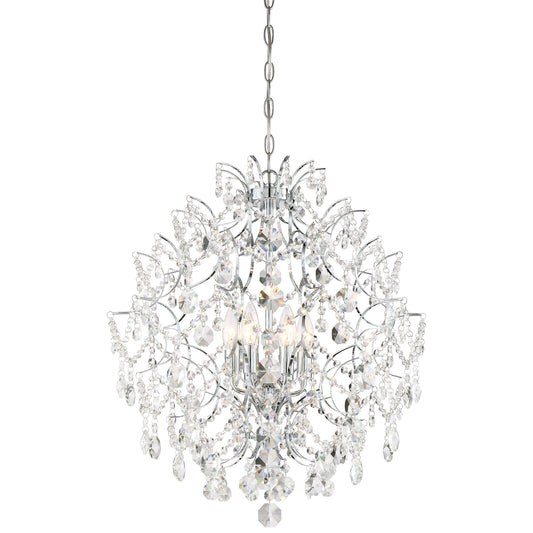 Isabella’s Crown 6 Light Chandelier in Chrome - Minka-Lavery