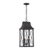 De Luz 4 Light Outdoor Chain Hung Lantern in Oil Rubbed Bronze with Gold Highlights Finish and Clear Glass - Minka-Lavery