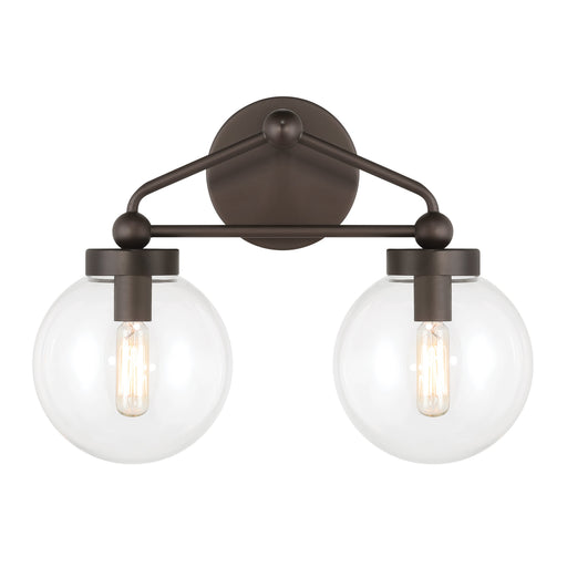 Stella 2-Light Vanity - Dark Bronze with Clear Glass - Minka-Lavery
